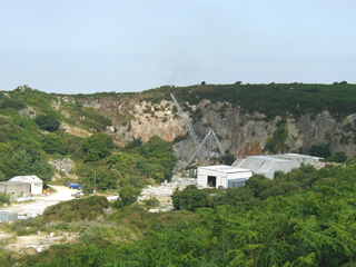 The historic De Lank granite quarry.