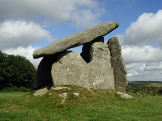 Trevethy Quoit - one of Bodmin Moor's many bronze-age monuments.